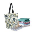 thumbnail image 2 of FORMRS Womens Canvas Tote Bag with Zipper Inner Pocket Shoulder Handbag, Light Floral, 2 of 7