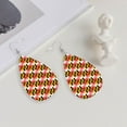 thumbnail image 4 of Faux Leather Teardrop Earrings Maryland Flag Printed Dangle Earrings Lightweight Drop Earrings, 4 of 6