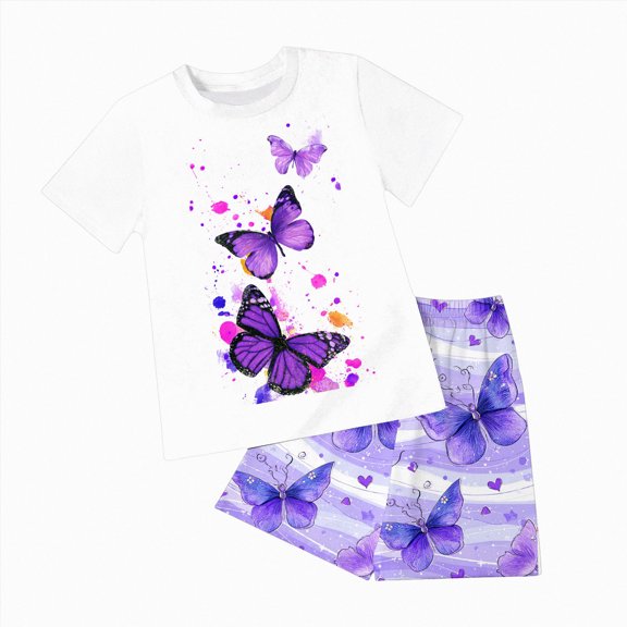 Toddler Baby Girl Clothes Cute Summer Short Sleeve T-Shirt Tops Shorts Clothes Sets Baby Girl Outfits,Toddler Sizes 6-12 Months 12-24 Months 2t 3t 4t 5t 6t 7t 8t 9t Children 2-3 Years
