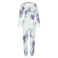thumbnail image 4 of Wdfiry Clearance Sales,Women's Two Piece Tracksuit Long Sleeve 2 Pieces Jogger Sets with Pockets Tie-dye Plus Size Two Piece Outfits with Drawstring, 4 of 4