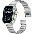 thumbnail image 4 of VeveXiao Rugged Titanium Strap for Apple Watch Ultra 2 Band 49mm 46mm 45mm 44mm, Titanium Metal Link Bracelet with Magnetic Buckle Strap for iWatch Ultra Series 10 9 8 7 SE 6 5 4, 4 of 5