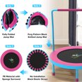 thumbnail image 7 of WOWLAND 3FT Toddler Trampoline with Handlebar for Age 1-6, Max Load 220LBS 36'' Indoor Mini Trampoline for Kids, Small Trampoline for Toddlers, Noise Free, Quick Assembly, 7 of 7