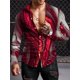 thumbnail image 1 of Camisas de manga larga con estampado de arte abstracto, ropa de exterior de lujo para hombre, blusas casuales de manga larga con solapa y botones para otoño para hombre, 1 of 6