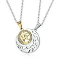 thumbnail image 3 of K-KED Popular Ins Tide Sun Moon Puzzle Pendant Stainless Steel Necklace Couple Jewelry-Silver Pair, 3 of 7