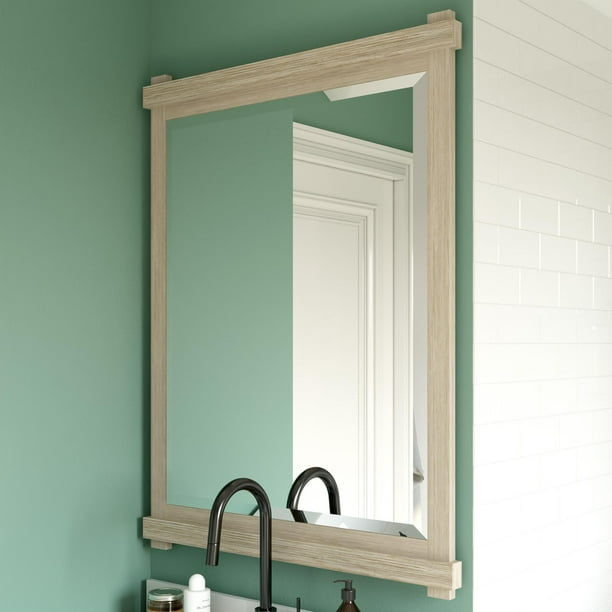 Dorel Living Sunnybrooke 30 Inch Bathroom Mirror Rustic White Com Inch Bathroom Mirror Rustic White, Rustic White Mirror For Bathroom