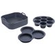 thumbnail image 1 of Set de accesorios para freidoras Gourmia Silicone Liner Egg Bite, 1 of 9