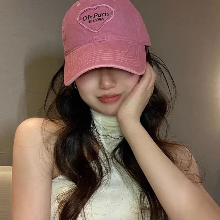 Washed Cotton Big Brim Y2K Style Couple Sun Hats Women Baseball