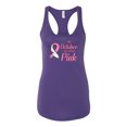 thumbnail image 2 of In October We Wear Pink Awareness Ladies Racerback Tank Top, Purple Rush, X-Large, 2 of 3
