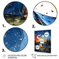 thumbnail image 3 of Designart "Prairie Sunset Camp Getaway II" Landscapes Framed Wall Art - Country Blue Camping Travel Hallway Framed Wall Art Decor, 3 of 6