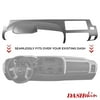DashSkin Molded Half Dash Cover for 07-13 Silverado LS/LT & Sierra SL/SLE in Dark Titanium