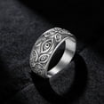 thumbnail image 3 of Flydeer Rings for Men Titanium Steel Eye of God 10mm Men Rings All Seeing Eye Rings Vintage Jewelry Size 11, 3 of 6
