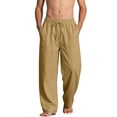 thumbnail image 5 of JTSRKL Linen Cargo Pants for Boys Lightweight Summer Casual Pull On Trousers Breathable Comfort Pants Solid Color Beach Vacation Long Pants with Multi-Pockets Yellow 9-10 Years, 5 of 10