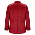 thumbnail image 4 of FAHUOMU Mens Blazer Suede Jacket Casual 2 Buttons Sport Coat Faux Leather Suit Slim Fit Solid Coats, 4 of 5