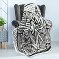 thumbnail image 4 of Black and White Soft Flannel Fleece Blanket, Hand Drawn Greek Scene with Giant Eagle Woodcut Monochromatic Sketch, Cozy Plush for Indoor and Outdoor Use, 50" x 60", White and Black, by Ambesonne, 4 of 5
