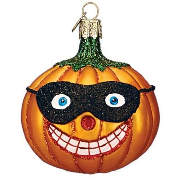 Old World Christmas Masked Jolly Jack- O- Lantern Ornament Pumpkin Halloween 26092