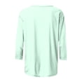 thumbnail image 5 of Meichang Hauts d'Été pour Femmes Manches 3/4 T-Shirts de la Saint-Patrick Trèfle Chanceux T-Shirts Graphiques Blouses Décontractées de Printemps Col Rond, 5 of 5