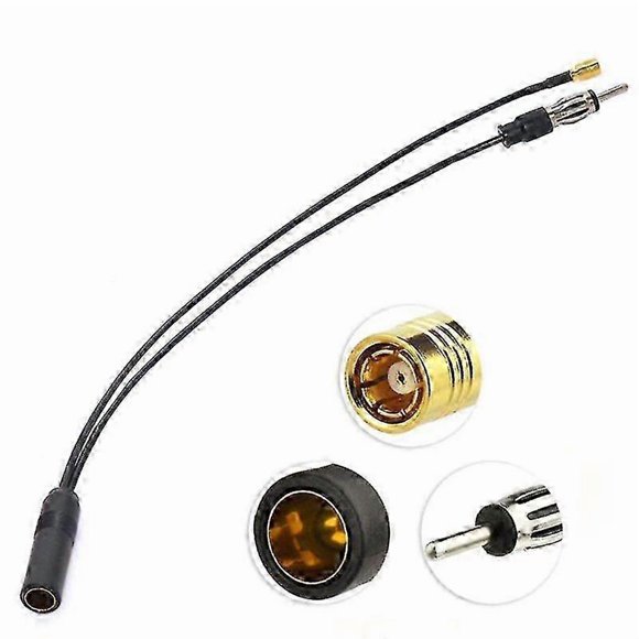 Active Dab+fm/am Smb Cable Aerial Din Splitter Accessory Antenna Converter Wireless Adapter Lead Vehicle Car Radio Plug