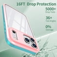 thumbnail image 3 of for iPhone 17 Pro Max Case with Camera Cover, for iPhone 17 Pro Max Case Crystal Clear & Not-Yellowing Slim Shockproof Protective Phone Case for iPhone 17 Pro Max,Pink, 3 of 5