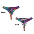 thumbnail image 3 of Fotbe Psychedelic Sunflowers Tanga Sin Costuras para Mujer con Estampado – Panties Invisibles, Transpirables y Cómodos para Uso Diario-Large, 3 of 6