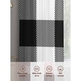 thumbnail image 5 of Black White Buffalo Plaid Sheer Curtains 2 Panels Set Modern Abstract Sheer Window Curtains Light Filtering Rod Pocket Voile Drapes for Bedroom Living Room 52"x63", 5 of 8