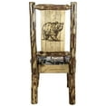 thumbnail image 6 of Glacier Country Collection Side Chair - Woodland Upholstery, w/ Laser Engraved Bronc Design, 6 of 9