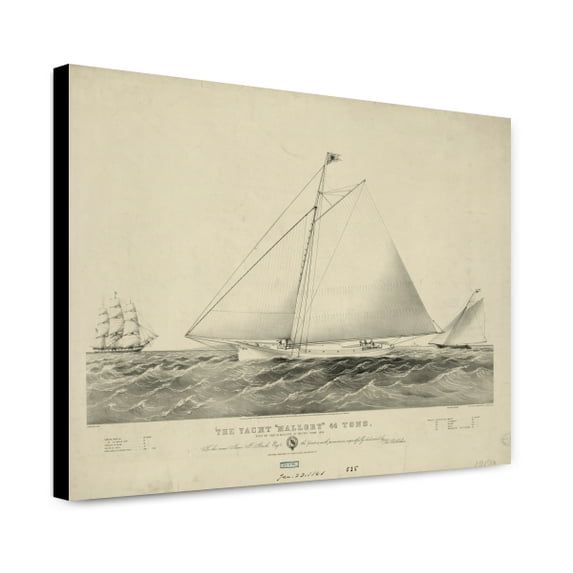 Canvas Print: The Yacht Mallory 44 Tons: Built By Chas. H. Mallory At Mystic