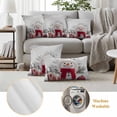 thumbnail image 6 of Christmas Snowman Outdoor Waterproof Pillow Covers, Xmas Balls Winter Gift Holiday Decorative Square Throw Pillowcase Sofa Cushion Sham for Patio/Couch/Chair, 24"x24" 2 Pack, 6 of 8
