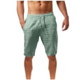 thumbnail image 2 of Pants for Men Joggers for Men Fashion Mens Casual Solid Pockets High Waist Loose Bandage Pants Knee Lenght Green 3Xl, 2 of 6