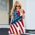thumbnail image 2 of LUOGENLI Robe Enfant Fille 4 Juillet Jour Indépendant Étoiles Rayures Manches Courtes Fête Robe Princesse Robe Maxi pour Filles 2025 Violet 9-10 Ans, 2 of 5