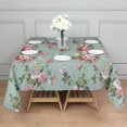 thumbnail image 3 of Pioneer Flower Floral Print Pattern Square Tablecloth,Waterproof Square Table Cover,Wipeable Spillproof Washable Table Cover for Home Kitchen Party Decor 60"x60"(152x152cm), 3 of 6