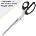 thumbnail image 2 of Large Stainless Steel Scissors with Plastic Handle, Sharp Blades, for Household Office Fabric Leather Cutting, 2 of 9