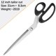 thumbnail image 1 of Tijeras grandes de acero inoxidable con mango ergonómico de plástico | Herramienta afilada y resistente para cortar tela y cuero | Tijeras multiusos para el hogar, la oficina y manualidades,, 1 of 5