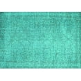 thumbnail image 1 of Ahgly Company Machine Washable Indoor Rectangle Abstract Turquoise Blue Contemporary Area Rugs, 8' x 12', 1 of 4