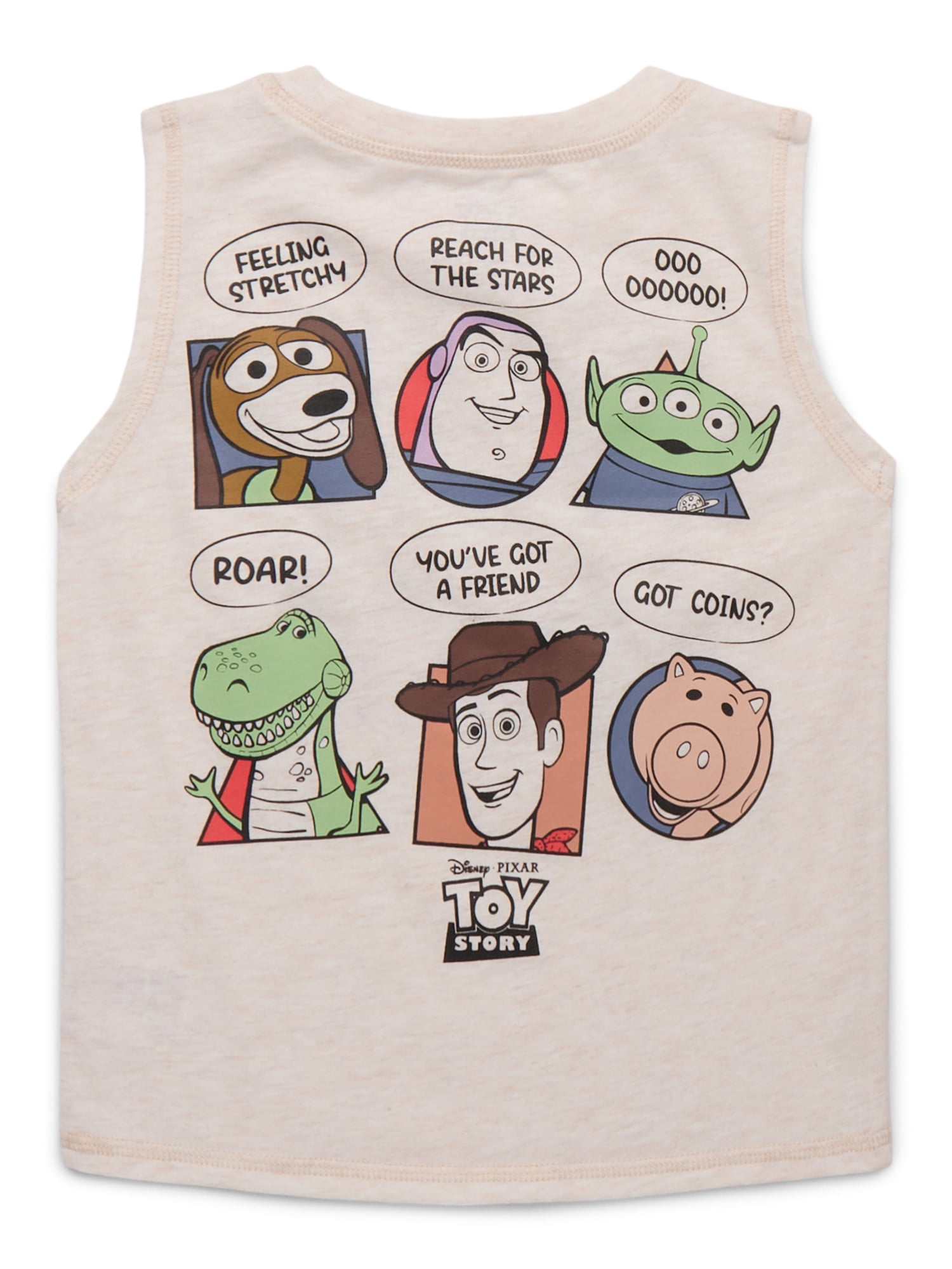 Toy Story Toddler Boy Tank Top with Front and Back Graphics, Sizes 12M-5T