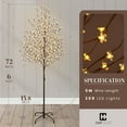 thumbnail image 6 of CAPHAUS 6 Feet Artificial Pre-lit Cherry Blossom Tree w/Bendable Branches & Foldable Stand, 208 Warm White LED Lights, Twinkling Japanese Cherry Blossom Tree for Festival, Holiday Indoor Decoration, 6 of 9