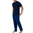thumbnail image 5 of Fruit Of The Loom Men's Short Sleeve Crew Neck Top and Fleece Pajama Pant Set, 5 of 5