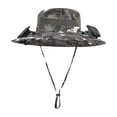 thumbnail image 4 of Sombrero de enfriamiento del ventilador jinwen sombrero de vaquero ajustable transpirables recargables ala ancha tinta verde gris oscuro, 4 of 8