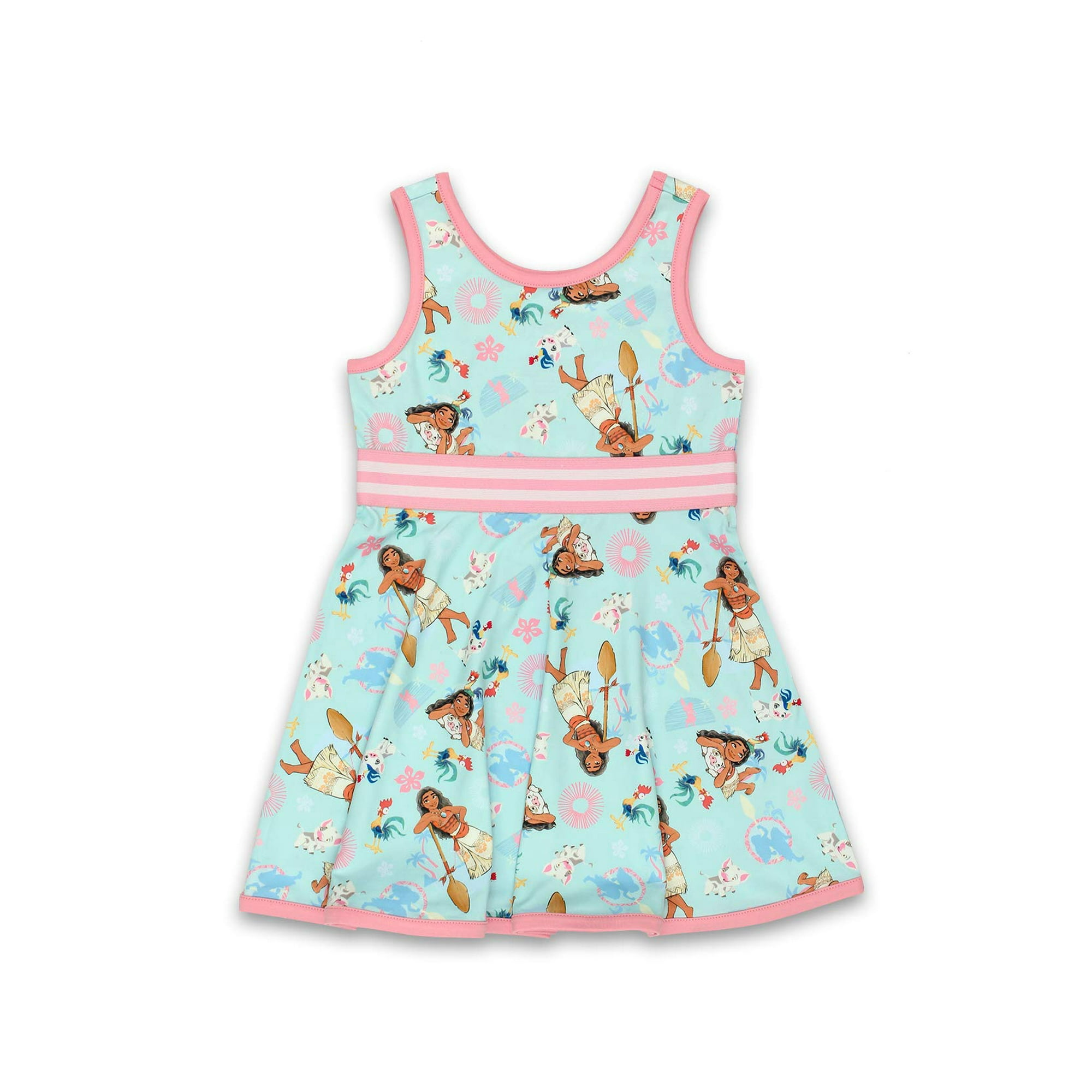 Disney Moana Toddler Girls Fit And Flare Ultra Soft Dress 2t Blue Blue