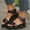 Wine, variant on Viluyesy Sandals for Womens, Soft Sole Open Toe Ankle Buckle Summer Casual Platform Shoes Black