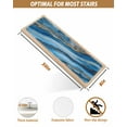 thumbnail image 5 of Blue Marble Non-Slip Stair Treads for Wooden Steps, 4 Pack-8x30in Carpet Stair Mats with Adhesive Backing, Noise-Reducing Step Covers for Indoor Stairs, Easy to Install & Residue-Free, 5 of 7