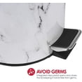thumbnail image 2 of Home Basics White Faux Marble Bathroom Accessory (Garbage Can), 2 of 5