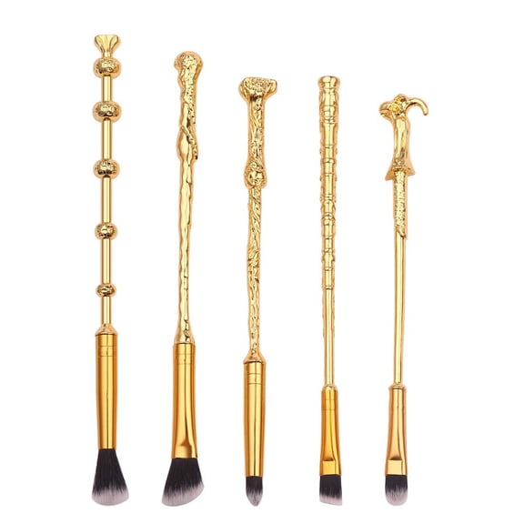 Magic Wand Harry Makeup Brushes - 5pcs Wizard Wand Eye Makeup Brushes Set Foundation Blending Blush Eyeshadow Face Lip Powder Brush Beauty Tools