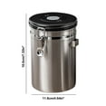 thumbnail image 2 of Bocal de Rangement à Café en Acier Inoxydable avec Évent Unidirectionnel - Récipient Hermétique de 1,2l, 1,5l Ou 1,8l pour Grains de Café, Poudre, Poudre de Lait - Inclut Cuillère Doseuse et Traqueur de Date - Acier Inoxydable 304, 2 of 8