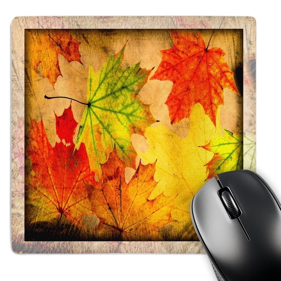 3dRose, Autumn Leaves Grunge, MousePad