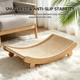 thumbnail image 5 of Indoor Cat Scratcher Bed, Wooden Sisal Cat Furniture Cat Hammock for Scratching Pad and Lounge, 5 of 11