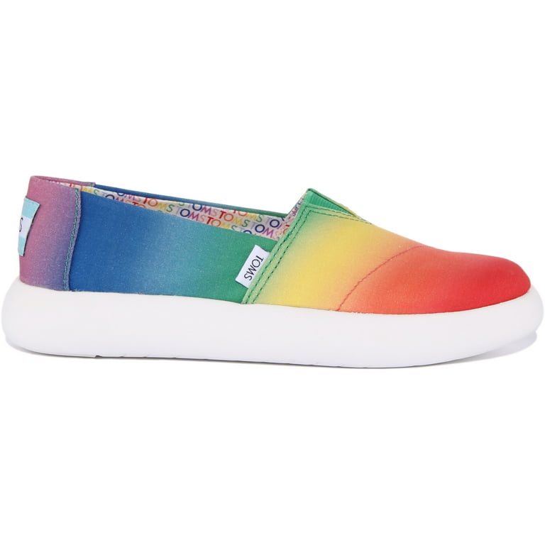 Toms Unity Pride Mallow Women's Rainbow Print Canvas Slip On