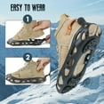 thumbnail image 6 of Non-Slip Ice Cleats, Traction Spikes with 5-Tooth Steel Grips, Heavy Duty 3.42mm Rubber for Maximum Grip & Stability on Ice, Snow & Slippery Surfaces for Adults, Hiking, Running & Winter FAJHHA, 6 of 6