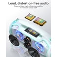 thumbnail image 6 of Upgrade Portable Bluetooth Speakers Wireless, 200W PEAK Loud Outdoor Speaker with Deep Bass, IP65 Waterproof, BT5.4, USB-C, RGB Lights, for Party, Camping, Beach, Large Workshop, Garage, 24H Playtime, 6 of 9