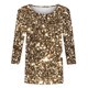 thumbnail image 5 of TaTaai 3/4 Sleeve Casual Printed Blouse, Women's Round Neck Pullover Top, Versatile Cool Design, Suitable for All Season Home Daily Outfits Gift, 5 of 5