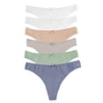 thumbnail image 7 of Jo & Bette Women's Cotton Thong Panties, 6-Pack, Blue, 7 of 7